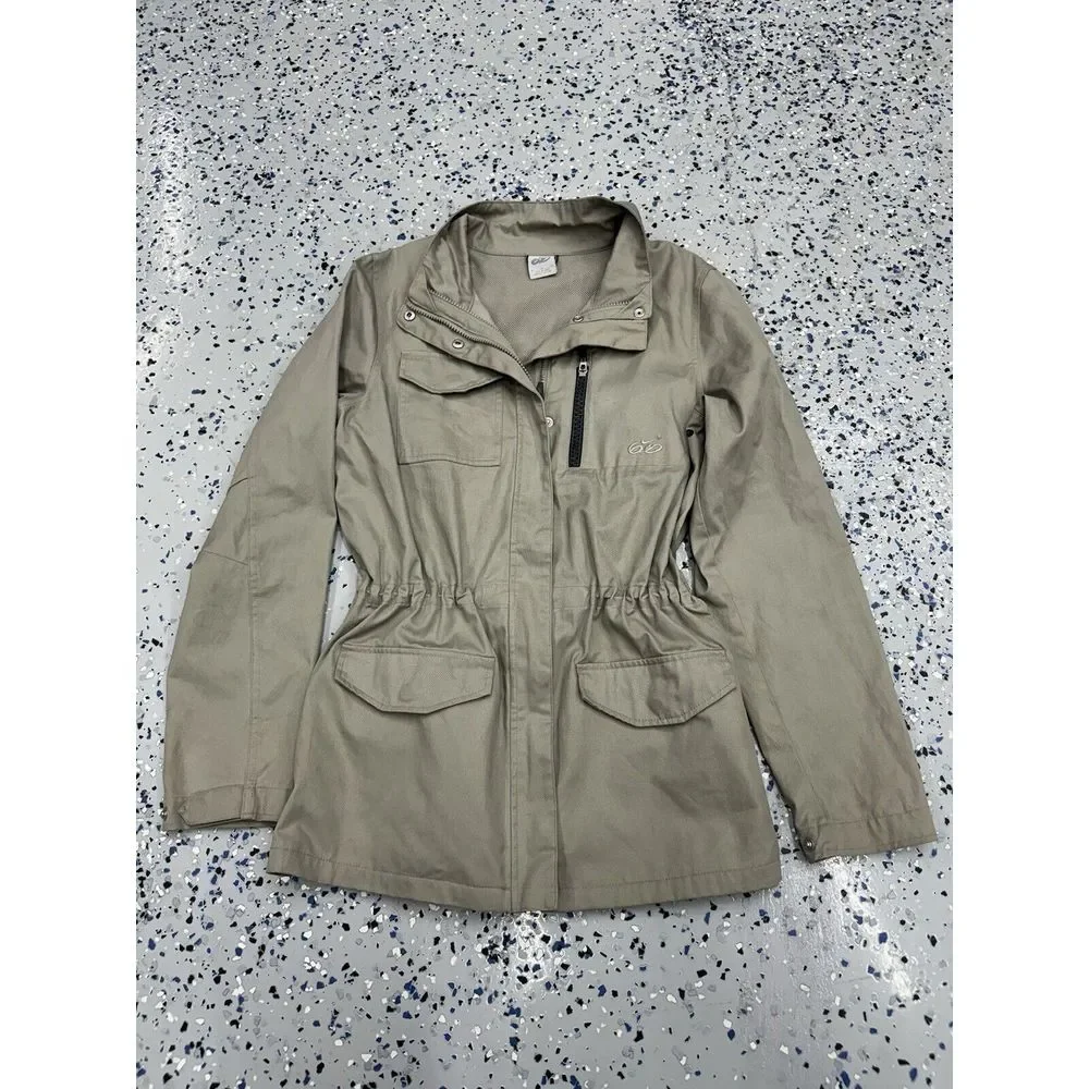 Nike 6.0 Jacket Women Medium Khaki Gray Full Zip‎ Jacket Streetwear Vintage Used